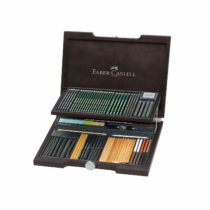 Faber-Castell Pitt Monochrome Wooden Case Accessories Gift Kit
