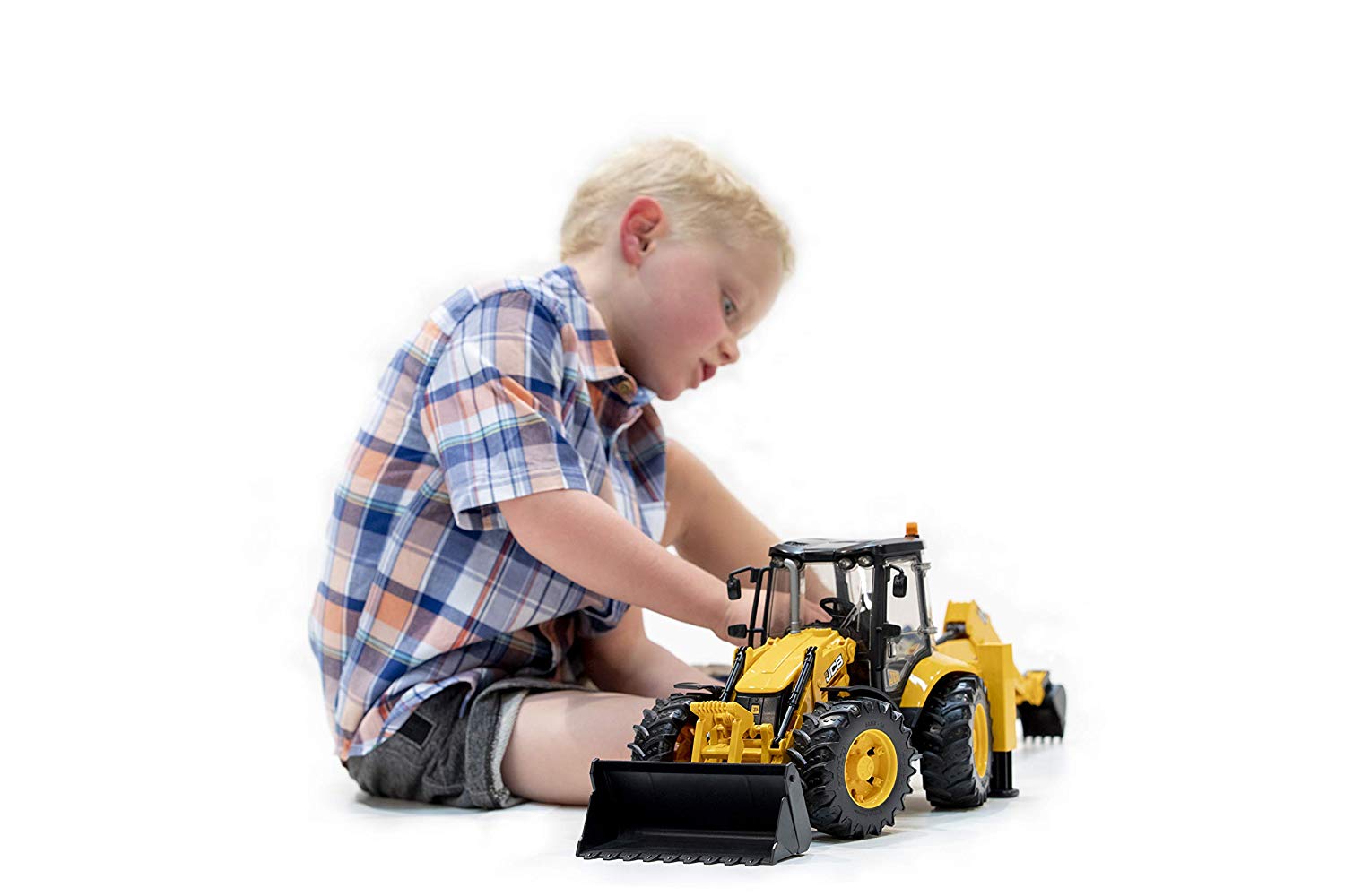JCB 5CX eco Backhoe Loader, Yellow, 41,1 cm × 17,2 cm × 25,0 cm - Image 4