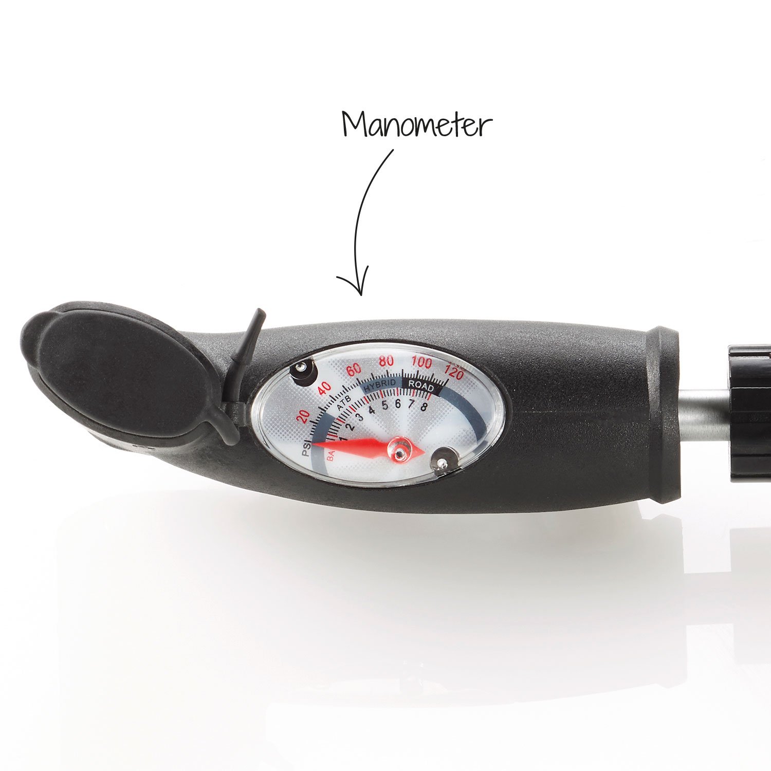 Fischer Mni Aluminium with Double Action Dual Head Mini Pump - Silver, 85573 - Image 4