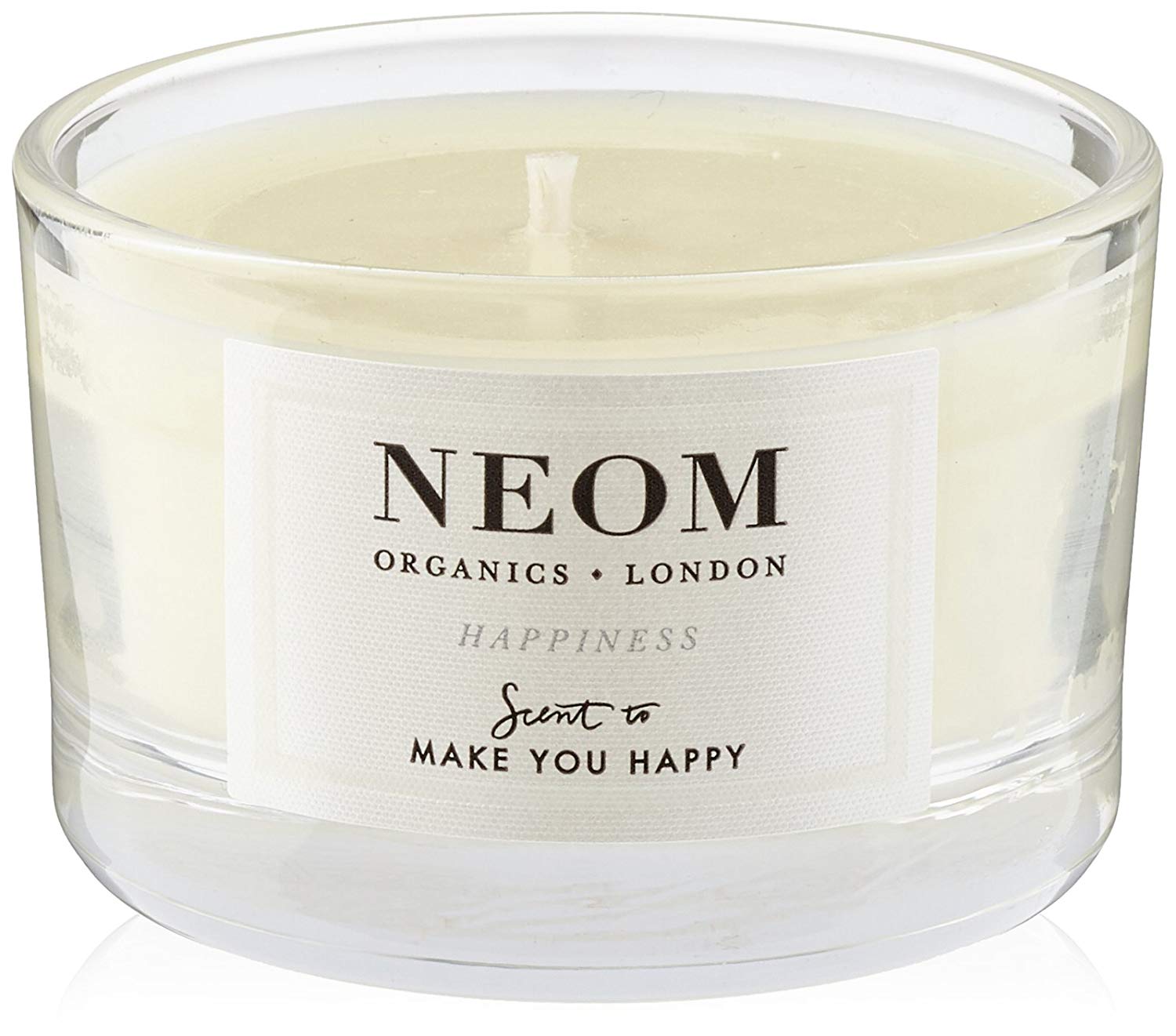 Neom- Happiness Scented Candle, Travel Size, White, 75 g (Pack of 1)