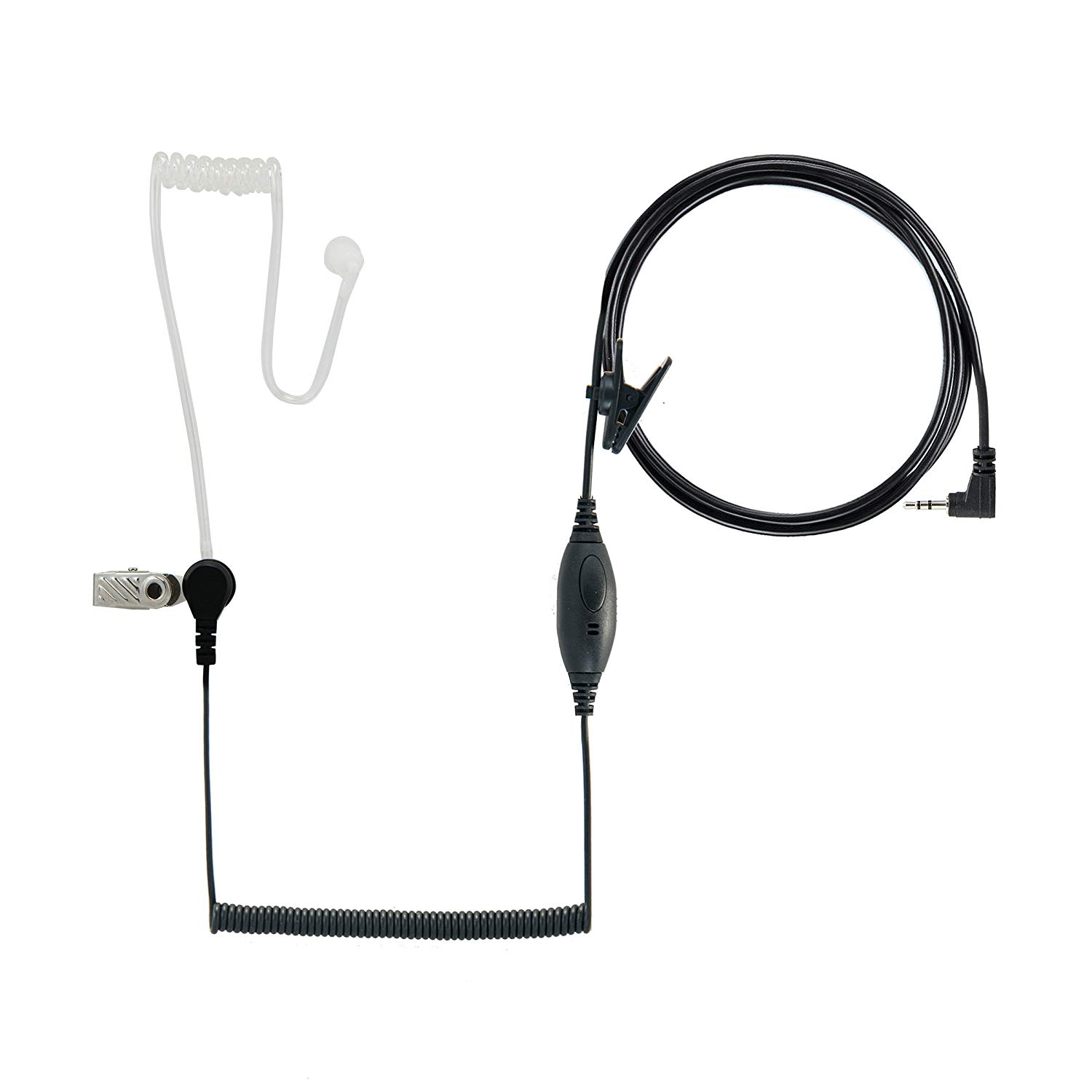 Cobra GA-SV01 Surveillance Headset Microphone with Push to Talk (PTT) button works with Cobra microTalk radios - Black
