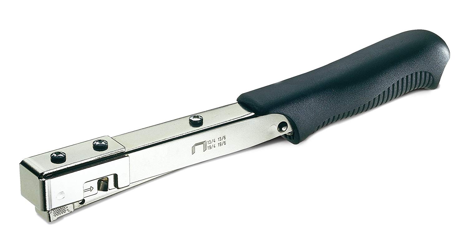 Rapid Pro R19E Hammer Tacker for Labels/Posters/Textiles, Strong All-Steel Construction, Lightweight Hammer Stapler