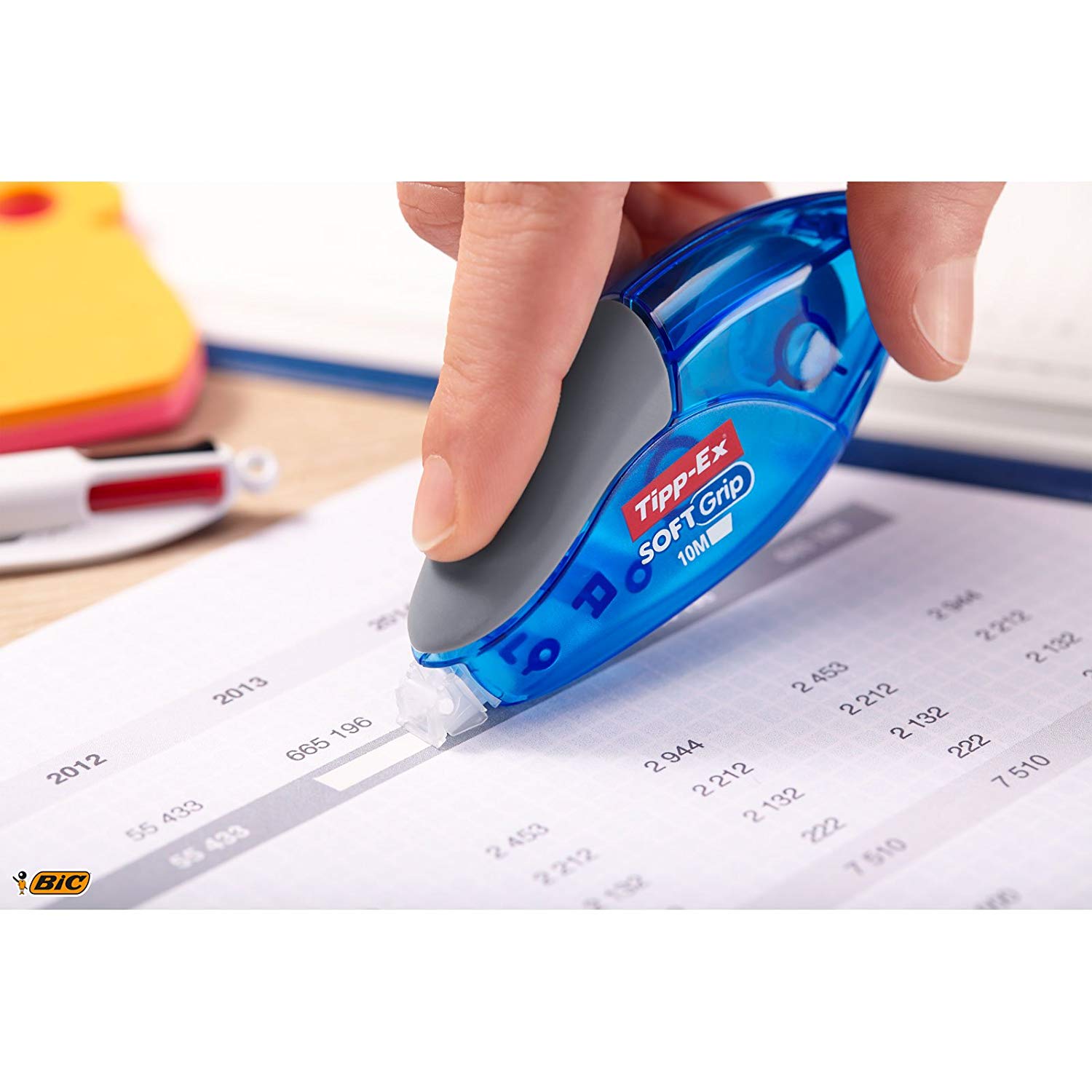 BIC Tipp-Ex Pocket Mouse Soft Grip, Correction Tape, 50m Coverage of Tear-Resistant Tape, White, Pack of 10 - Image 4
