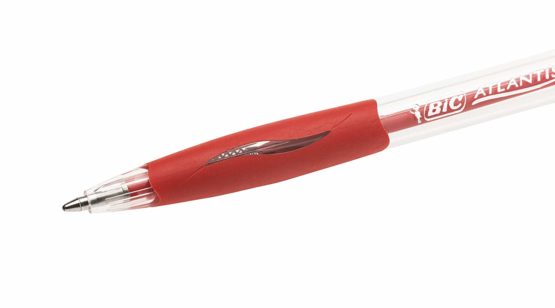 BIC Atlantis Clic Ball Pen 1.0mm Box of 12 - Red - Image 4