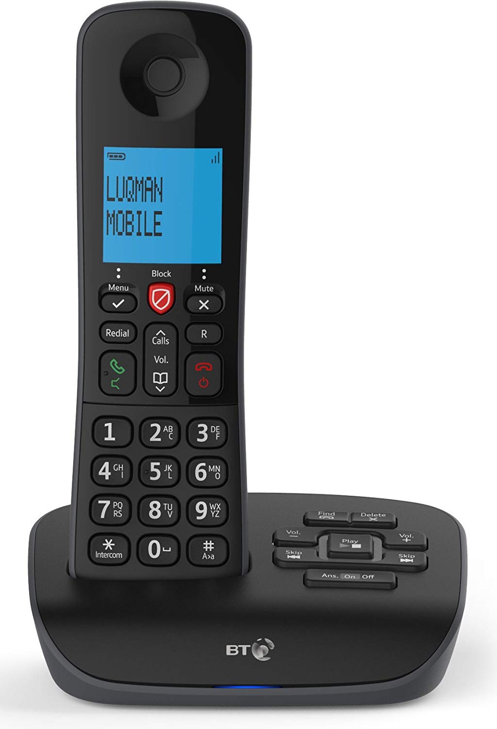 BT Essential Cordless Landline House Phone, Nuisance Call Blocker, Call Block button, Answer Machine, Single Handset Pack - Image 2