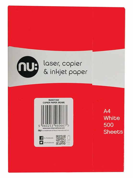 Nuco Copier Paper Printer Ream - A4 Plain Printer Paper - 500 Sheets - Multi-Purpose Printer Paper - Photocopier Paper - White - Image 3