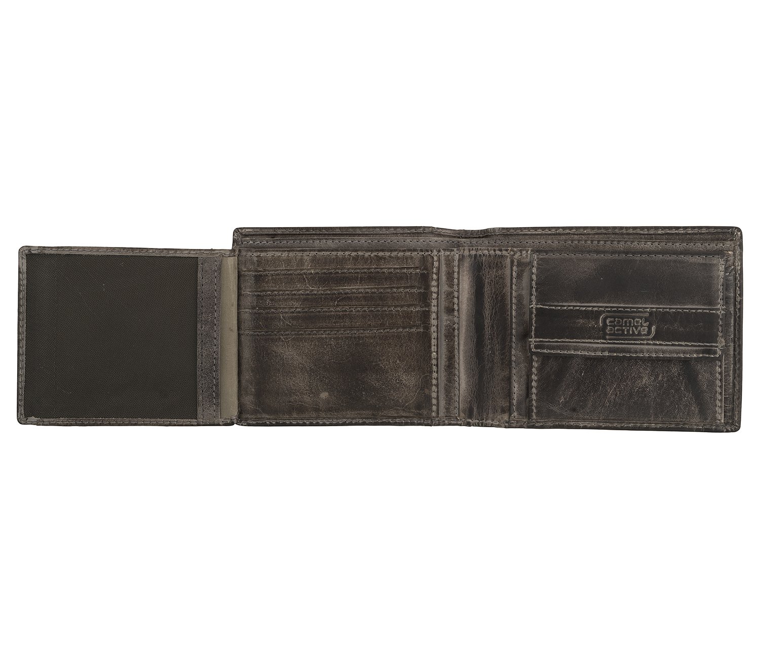 camel active Melbourne Men's Horizontal Leather Wallet Medium, Black, 12,5x2,5x10, 000510 - Image 3
