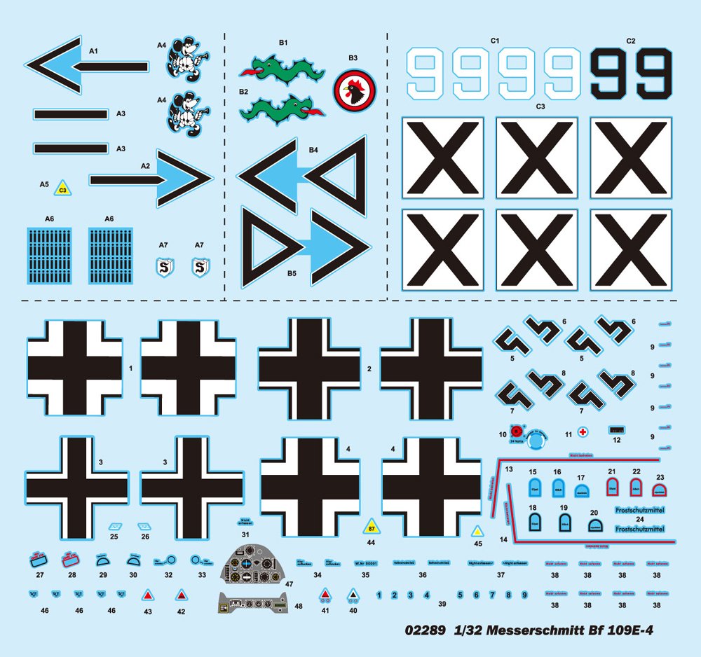 Trumpeter 1: 32 - Messerschmitt Bf 109E-4, Various, medio - Image 3