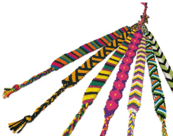 Lena 42689 Craft Friendship 13 Colours and Many Threading Beads, Knotting Children from 6 Years, Jewellery Set with Instructions for braiding Wristbands - Image 2