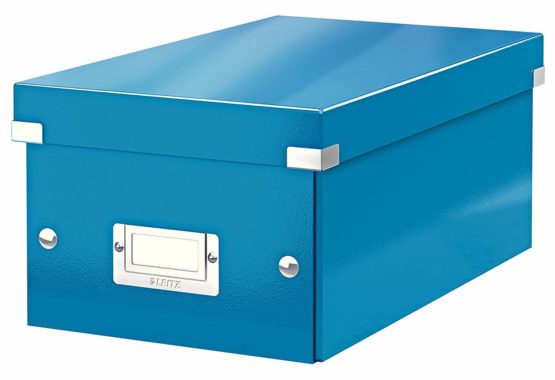 Leitz DVD Storage Box, Blue, Click and Store Range, 60420036
