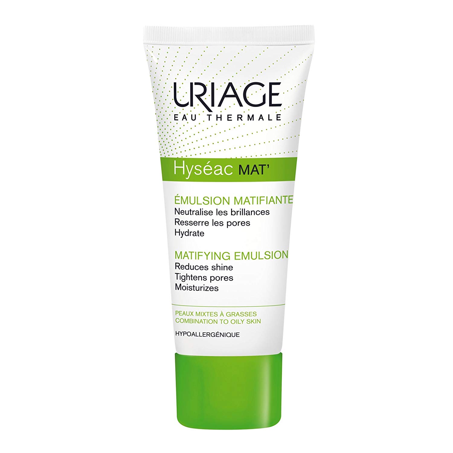 Uriage Hyseac Mat Mattifying Gel Cream, Reduces Skin Shine, Absorbs Excess Sebum & Tightens Pores