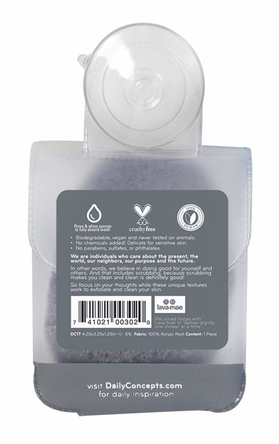 Daily Concepts - Daily Konjac Sponge Charcoal Infused with Bamboo Charcoal to Detoxify and Absorb Skin Impurities for Your Face, Soft and Gentle Texture Suitable for All Skin Types 23g - Image 4