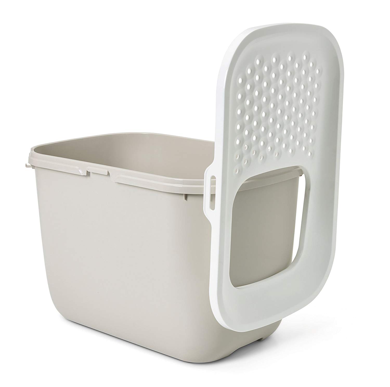 Savic cat litter tray Hop In - beige - top entry - anti-tracking - contemporary design - 58.5x39x39.5 cm - Image 2