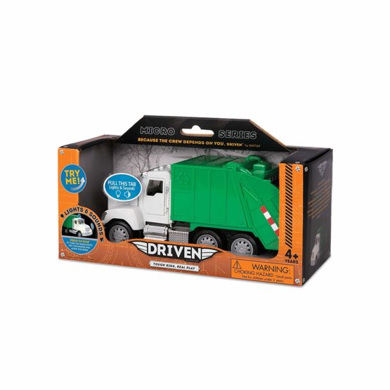 Driven by Battat WH1010Z Micro Recycling Toy Movable Container, Light, and Sound – Trucks and Work Vehicles for Kids Aged 3 and Up, Nylon/A - Image 4