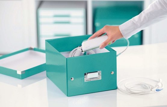 Leitz DVD Storage Box, Ice Blue, Click and Store Range, 60420051 - Image 2