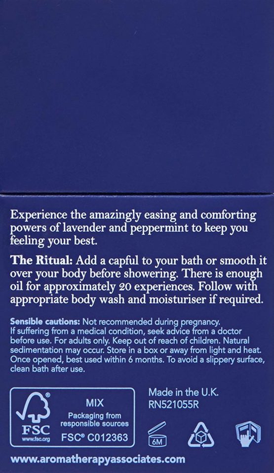 Aromatherapy Associates Support Lavender & Peppermint Bath And Shower Oil 55ml, this combination eases sunburn, dissolves tension headaches and counters moments of over-indulgence. - Image 3