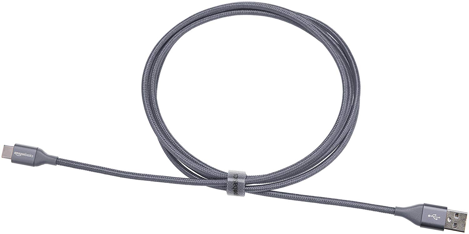 Amazon Basics USB-C to USB-A 2.0 Fast Charger Cable, Nylon Braided Cord, 480Mbps Speed, USB-IF Certified - Image 4