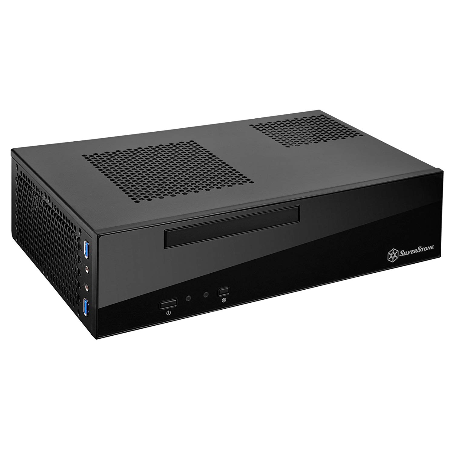 SilverStone SST-ML09B - Milo Slim HTPC Mini-ITX Silent Computer Case, black, black / black - Image 2