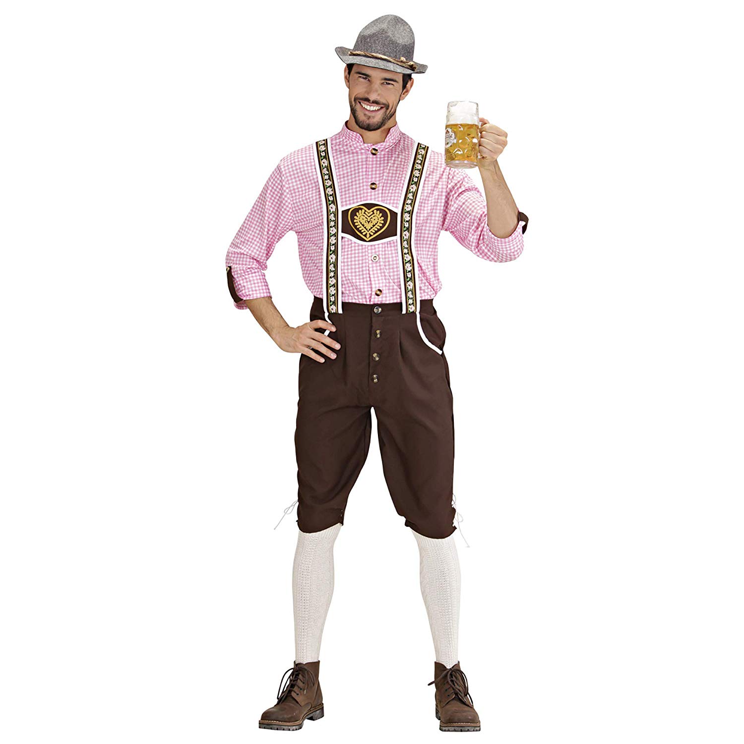 Mens Heavy Fabric Bavarian Man Costume Large UK 42/44" for TV Cartoon & Film Fancy Dress, Multicoloured - Image 3