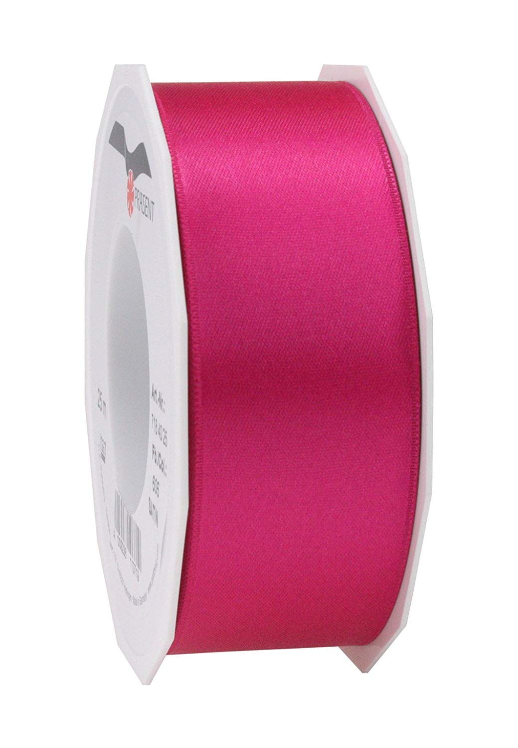 PRÄSENT - Satin Ribbon Magenta 40 mm width, 25 m length, 40mm - 25m