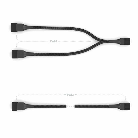 KabelDirekt – 15cm PWM fan to 2x PWM fan Y-cable + 30cm PWM fan extension cable - Image 3