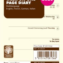 Filofax 2020 Calendar Insert Pocket 1 Week on 1 Page Cotton Cream