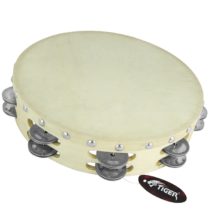 Tiger 10" Double Row Wood Tambourine