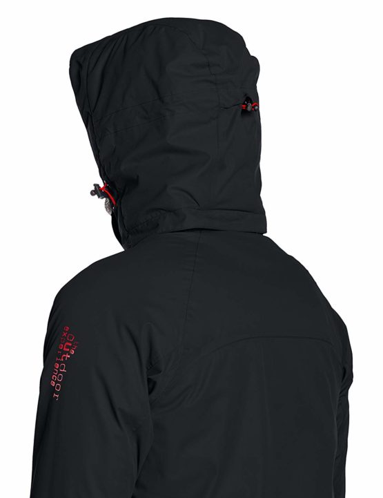 Black Crevice Men's Ski and Snowboard Jacket, Unisex, Skijacke, black/red, 50 - Image 3
