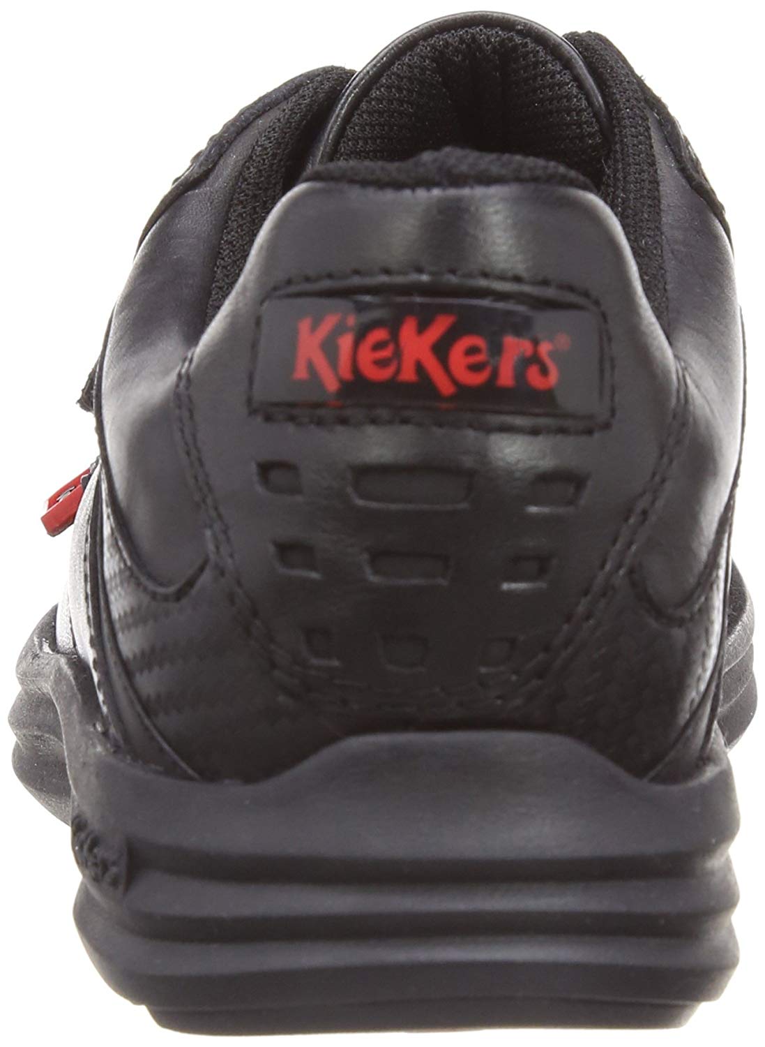 Kickers Junior Boy's Reasan Single Strap Black Leather School Shoes, Black, 2 UK - Image 3