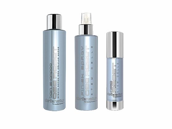 abril et nature - Bain Shampoo Age Reset - Moisturising Shampoo - 1000ml - For Fine and Very Fine Hair - Hair Treatment with Stem Cells - Vegan Product - Volume Booster