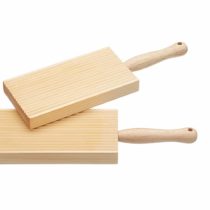 KitchenCraft Home Made Wooden Butter Paddles/Gnocchi Boards, 20 x 6.5 cm (Set of 2), wood, Brown
