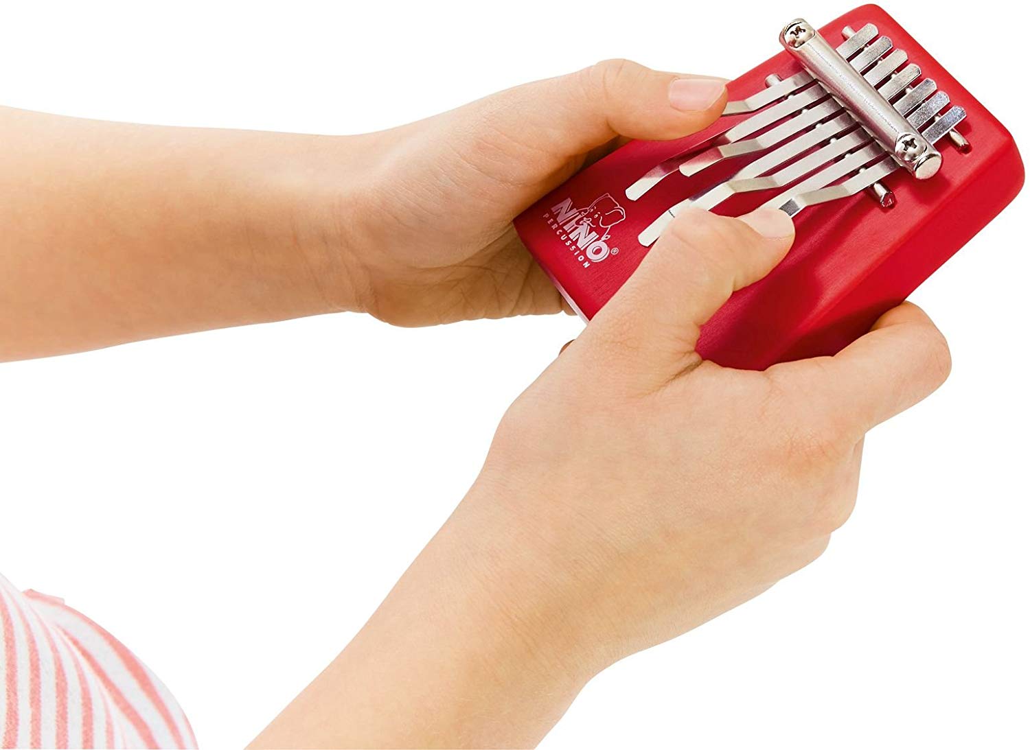 Nino Percussion NINO964R Medium Kalimba with 7 Keys Red, Einheitsgröße - Image 2
