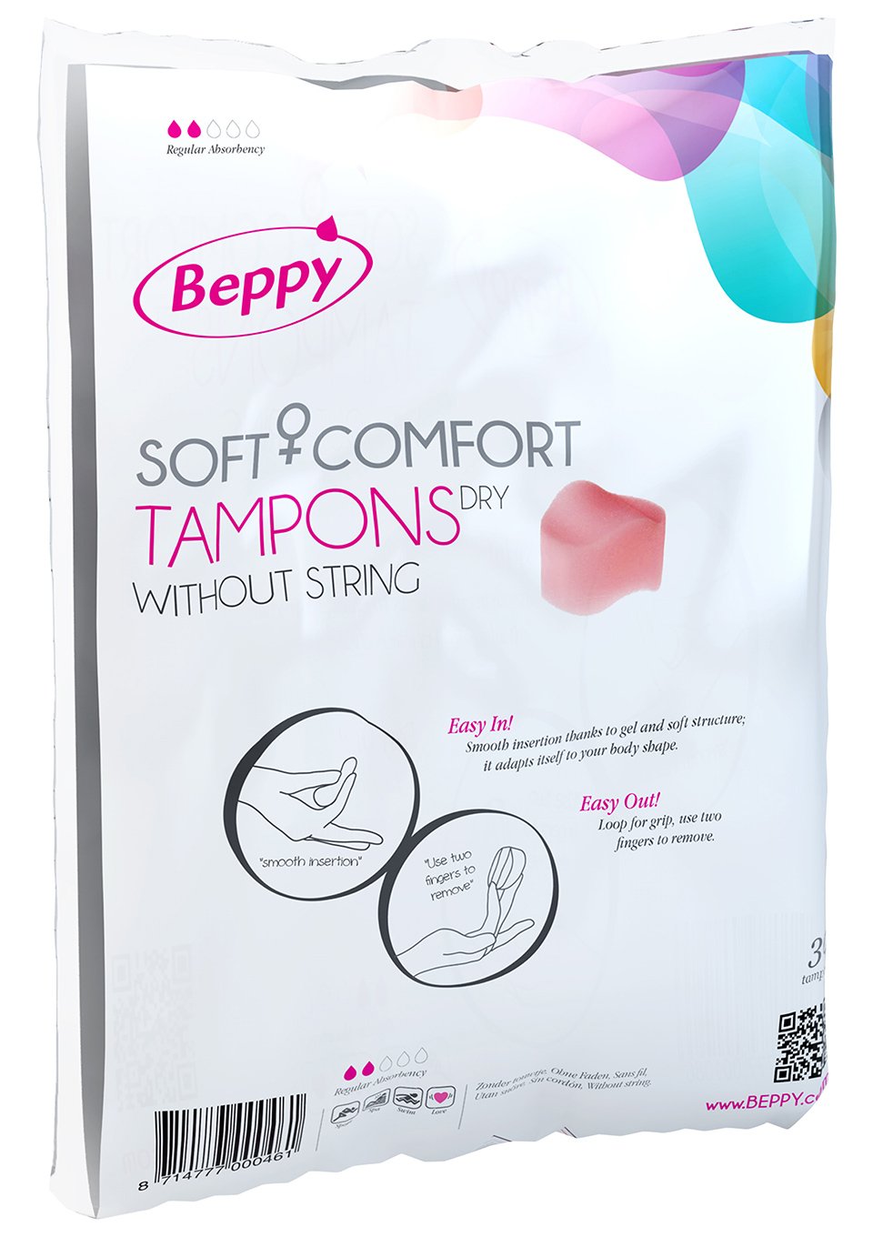 Asha Beppy Soft Comfort Tampons Dry - Pack of 30, 30 pieces (pack of 30)
