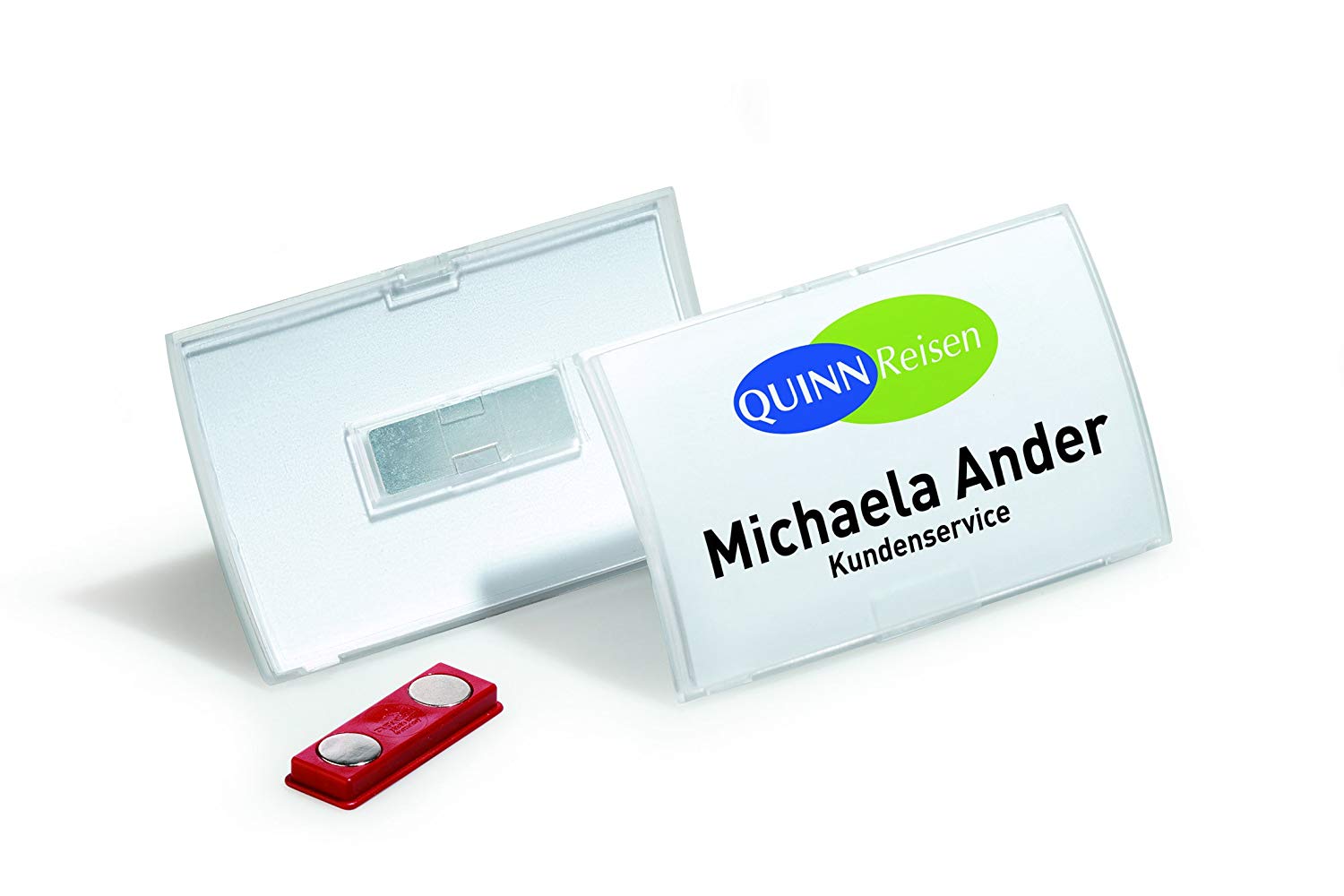 Durable Click Fold Name Badge, Transparent, 40 x 75 mm - Image 4