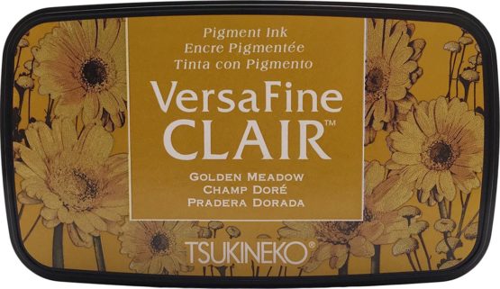 Tsukineko Golden Meadow Versafine Clair Ink Pad, Synthetic Material, Yellow, 5.6 x 9.7 x 2.3 cm