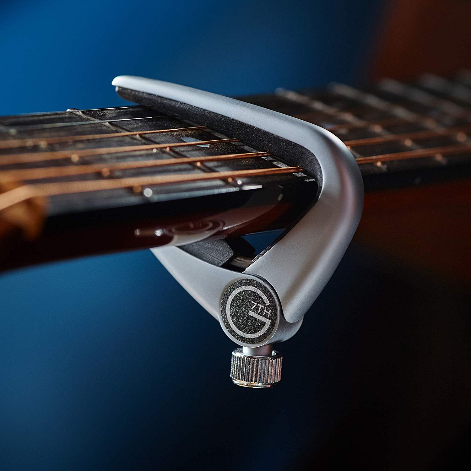 G7th Newport 6 String Silver Guitar Capo, Lightweight with Adjustable Tension Control - Image 3