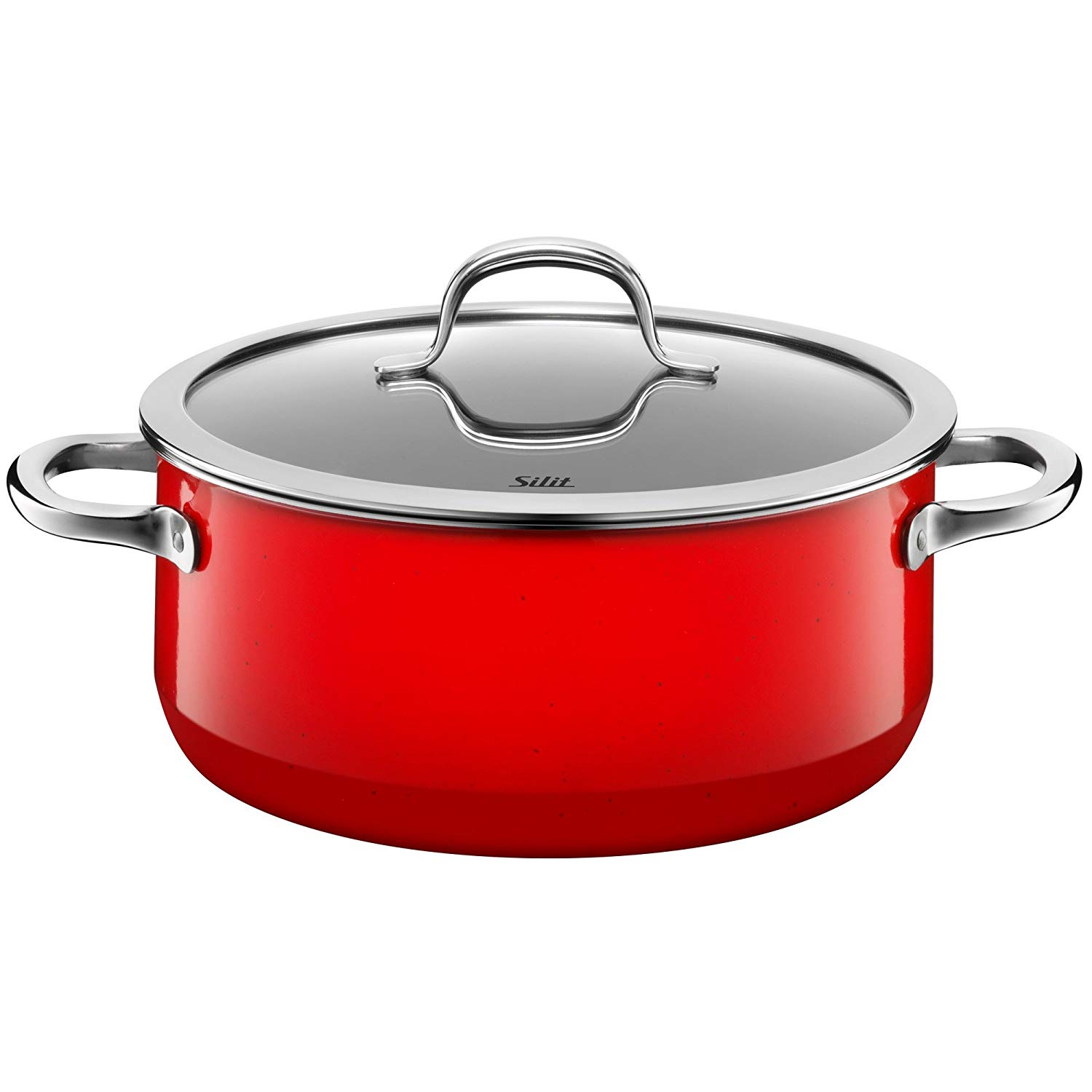 Silit Hollow Handles Silargan Functional Ceramic Pot, Passion Red, 24 cm, 4.4 Litre, 32.700000000000003 x 27.7 x 17 cm