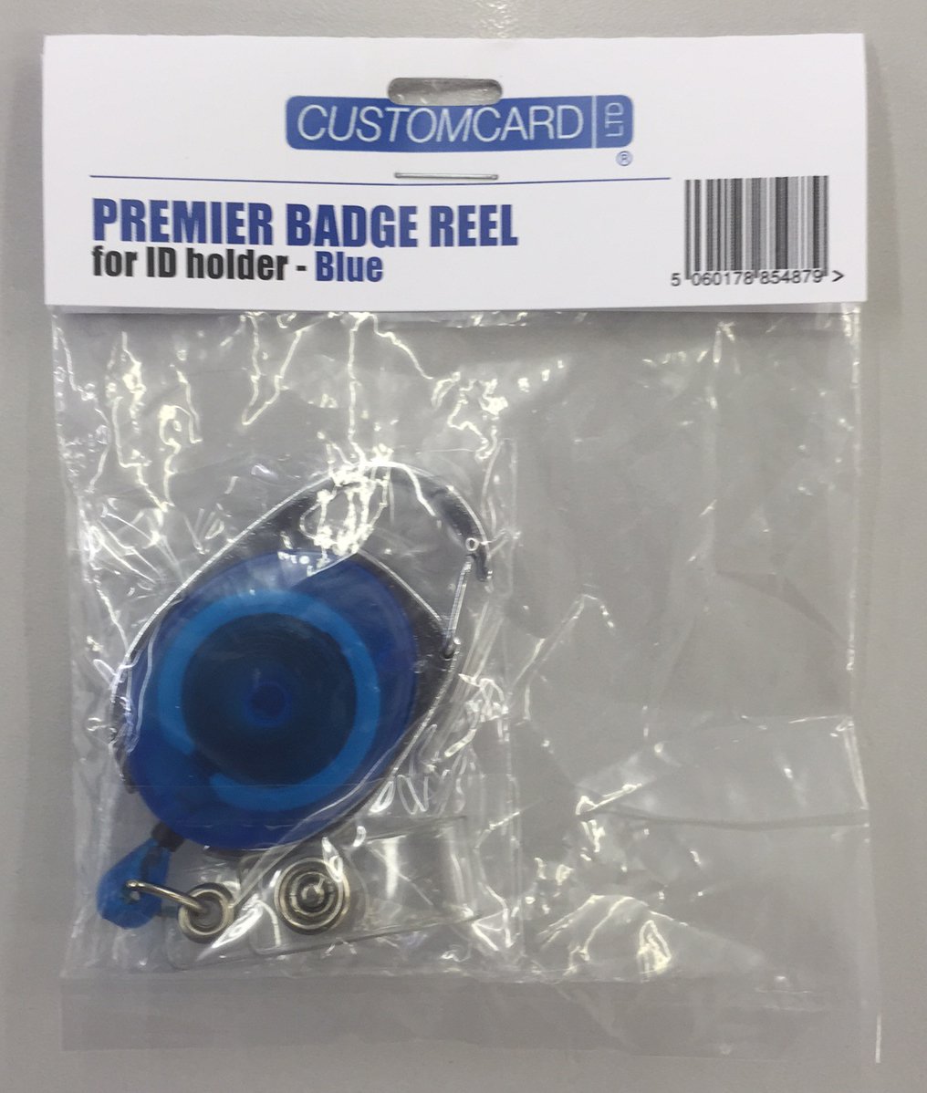 Customcard Premier Retractable Badge Reel - Blue - Image 2