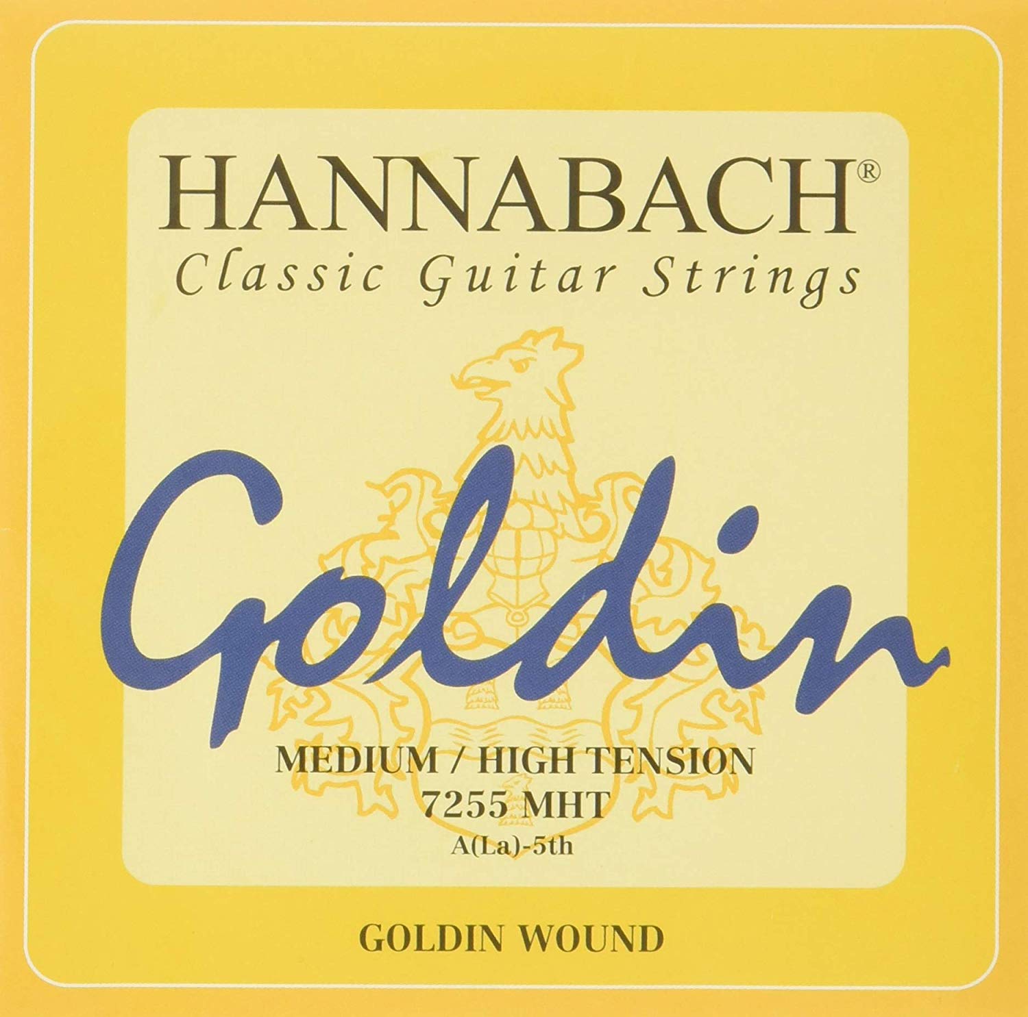 Hannabach Classical Guitar Strings Series 725 Medium/High Tension Goldin - A5 - 7255MHT, gelb
