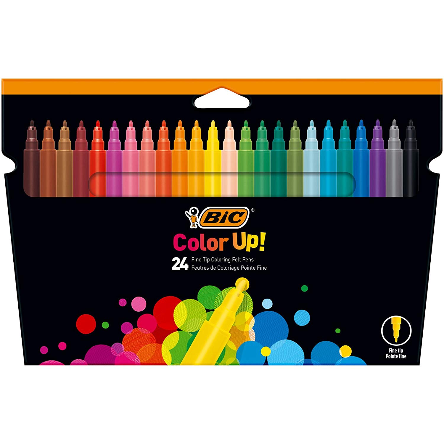 BIC Kids Visa Fine Felt Tip Felt Tip Pens - Assorted Colours, Pack