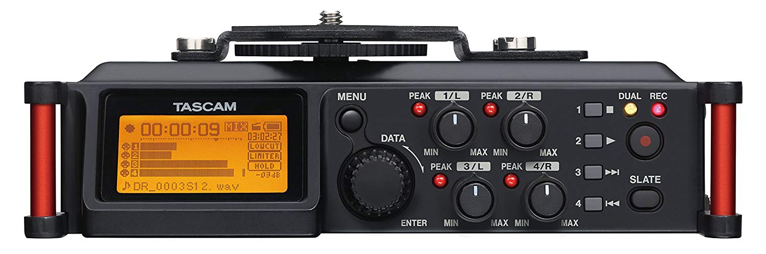 Tascam DR-70D - 4-channel audio recorder for DSLR cameras, Black - Image 3