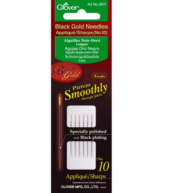 Clover Black Gold Needles: Applique/Sharps No 10