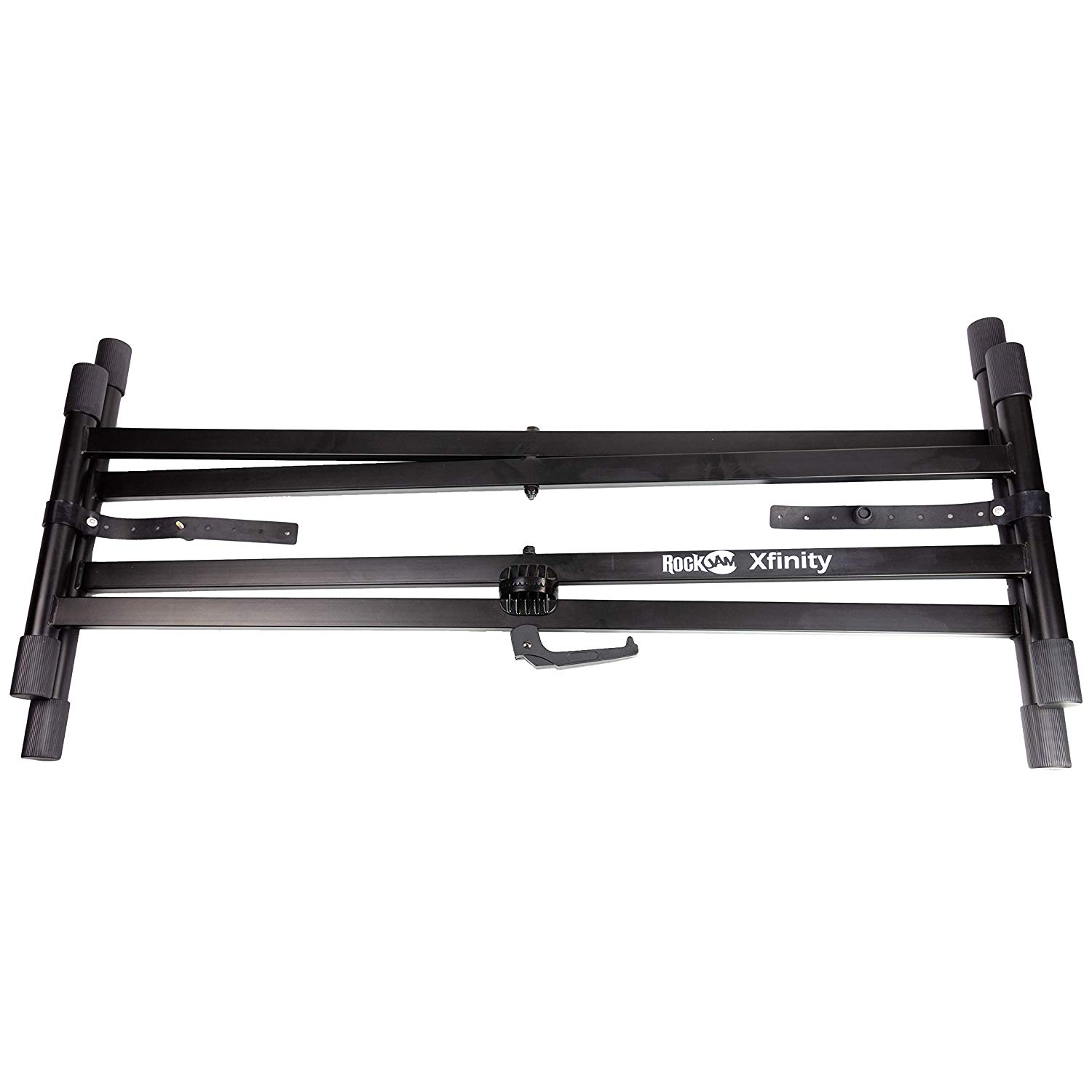 RockJam Heavy Duty Keyboard Stand Double Braced Adjustable, X Frame Digital Piano Stand with Quick Release Height Adjustment - Image 3