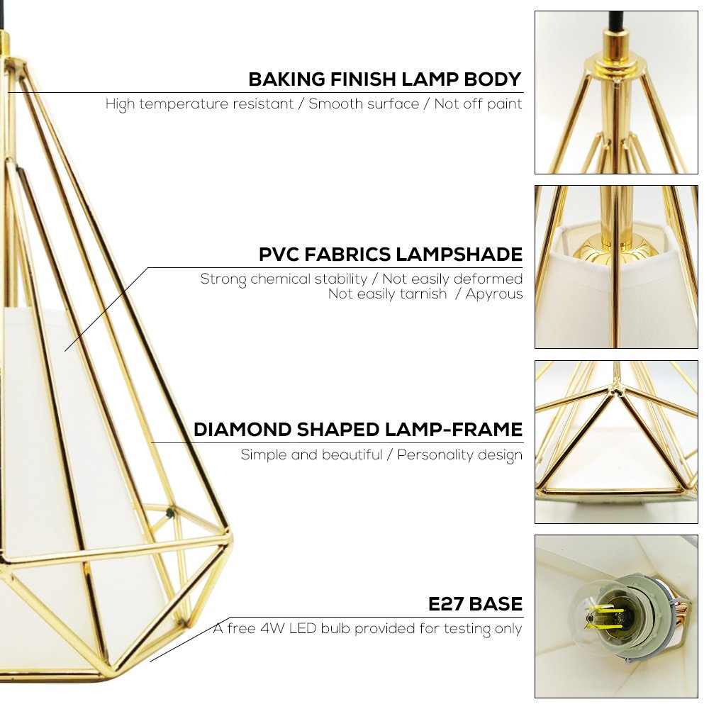 Homes Brand Ceiling Pendant Light, Gold - Image 2