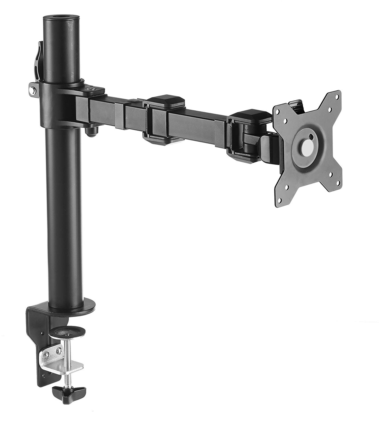 Amazon Basics Single Monitor Stand - Height Adjustable Arm Mount, Steel, Black, 76.20 cm
