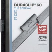 Durable DURACLIP 60 A4 Clip Folder | Holds up to 60 Sheets of A4 Paper | Robust Metal Sprung Clip | Pack of 25 Black Coloured Files