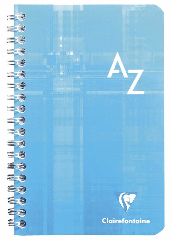 Clairefontaine 8148C - Wirebound Indexed Notebook, A4, 180 pages, 90 g, Séyès, laminated cover, Random Colour