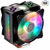 Cooler Master MasterAir MA410M CPU Cooling System - ARGB Hologram Effect, 4 CDC 2.0 Heat Pipes with Thermal Detection, Air Glide Armour and Push-Pull fans - 5 Year Warranty