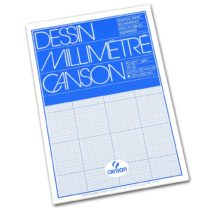 Canson A4 90 GSM Short Side Glued Pad Blue Print Millimetre Drawing Paper (Pack of 50 Sheets)