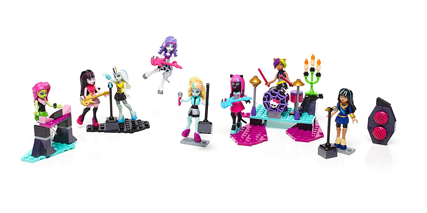 Mega Bloks Monster High Glam Ghoul Band Building Kit, Black, 11.5 inches (W) x 14 inches (L) x 2 inches (H) - Image 2